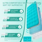 Fly Inflatable Toddler Travel Bed with Sides Portable Blow-Up Kids Air Mattress for Baby Child Compact Foldable Crib Alternative Built-in Pump - Image 4