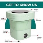 Portable Washing Machine Mini Washer for Apartments - Compact, Foldable Countertop Clothes Washer & Dryer Combo, Small Lavadora Portatil - Image 4
